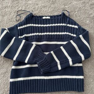 Lucky brand XS Navy and white striped sweater